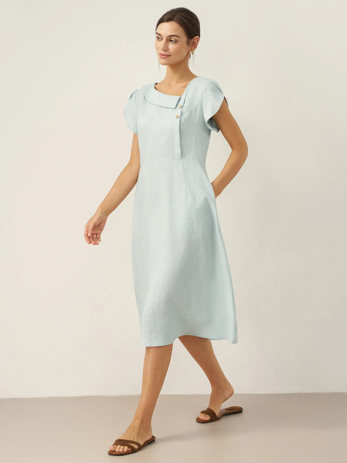 Linen Midi Dress – Lotte by Maravesse (4)