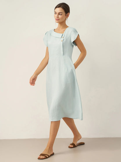 Linen Midi Dress – Lotte by Maravesse (4)