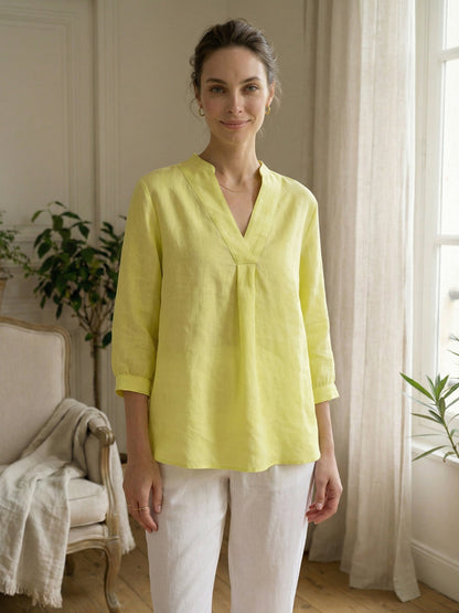 A-Line Linen Blouse – Delphine by Maravesse (53)
