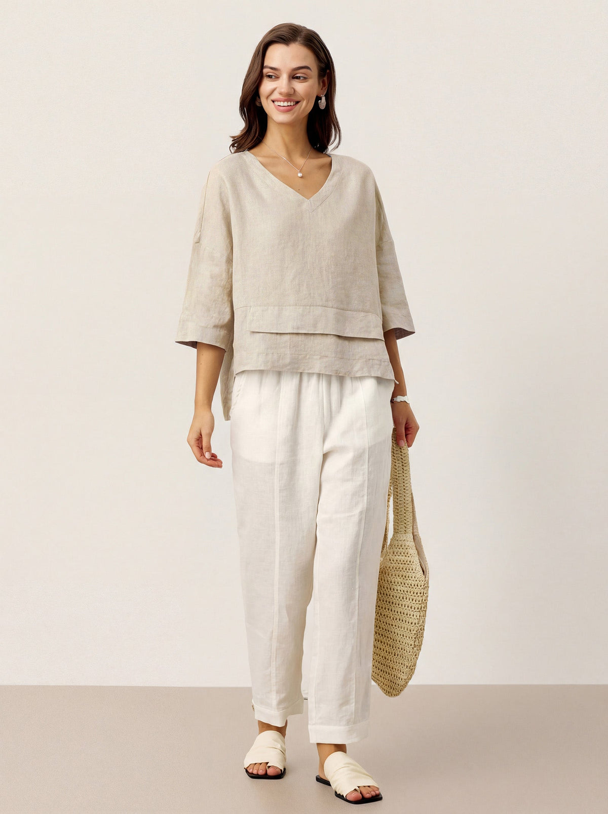 Pleated Linen Blouse – Celine by Maravesse (18)