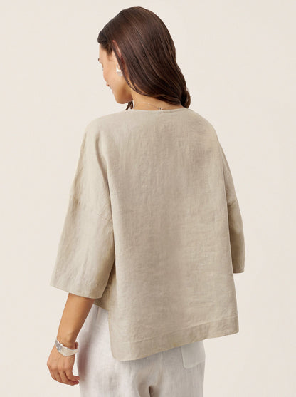Pleated Linen Blouse – Celine by Maravesse (17)