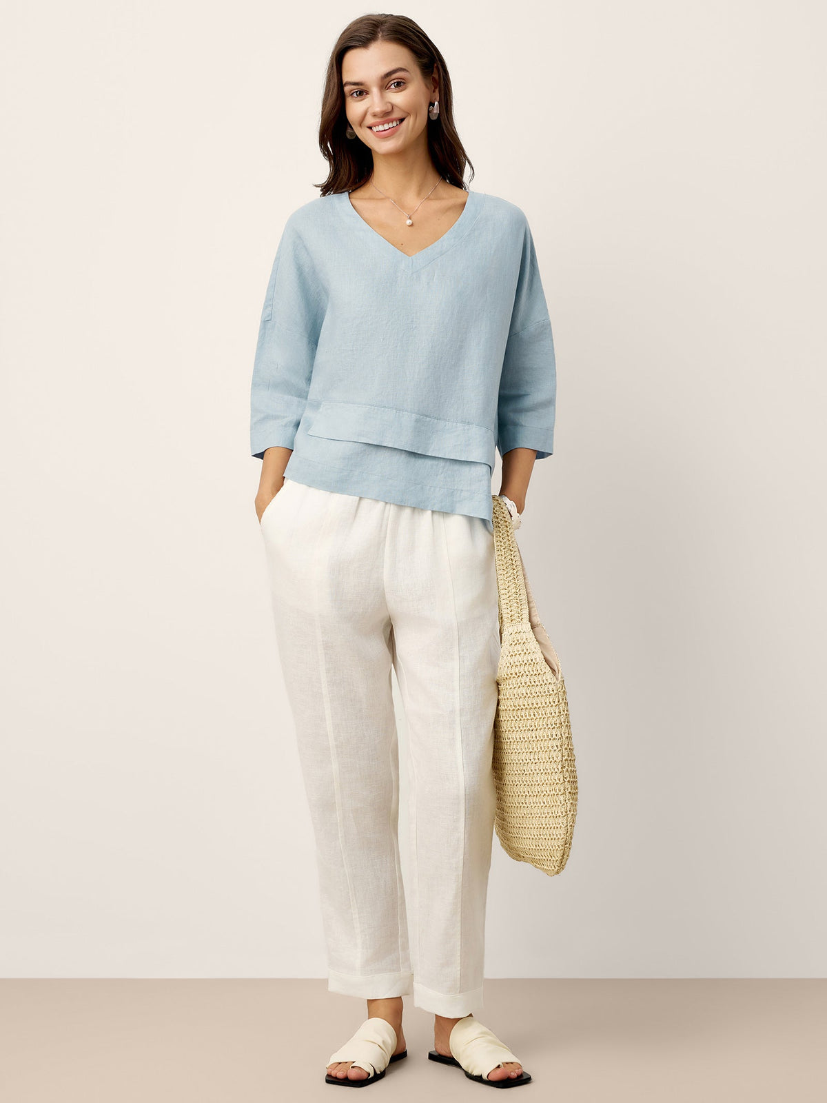Pleated Linen Blouse – Celine by Maravesse (11)