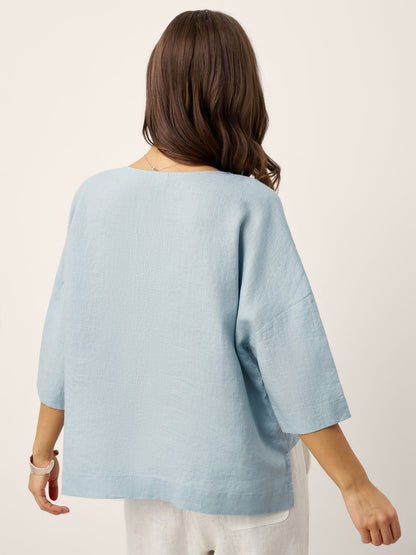 Pleated Linen Blouse – Celine by Maravesse (6)