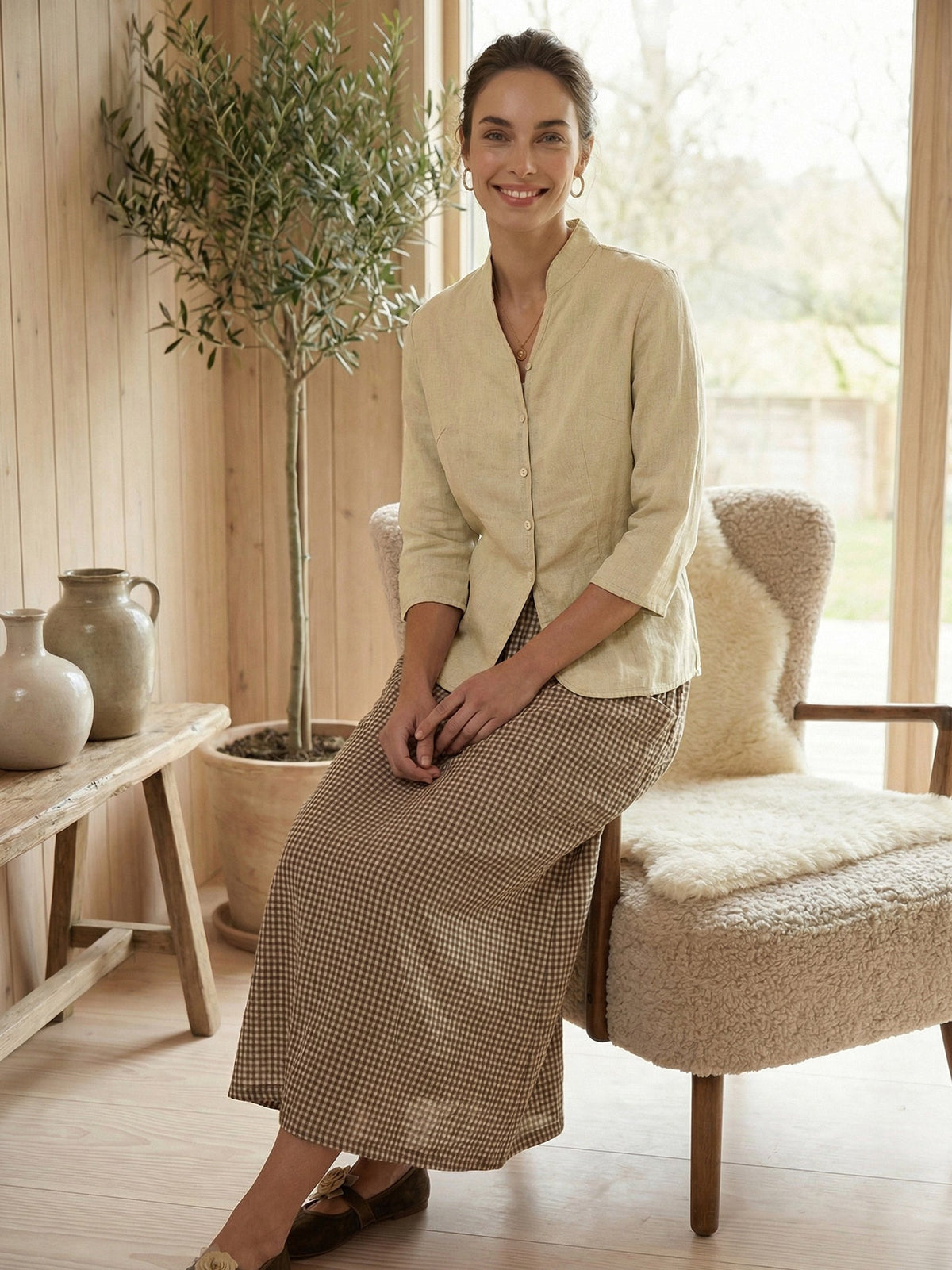 Linen Fitted Jacket – Elodie by Maravesse (17)