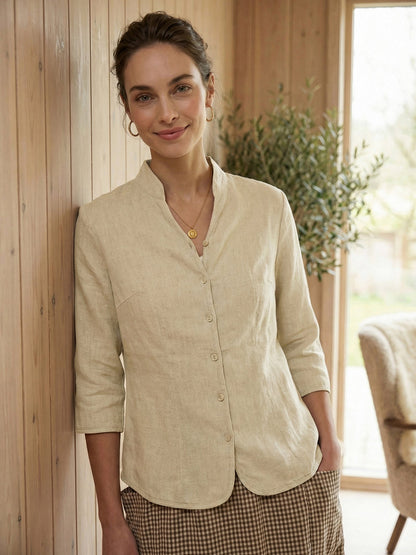 Linen Fitted Jacket – Elodie by Maravesse (16)