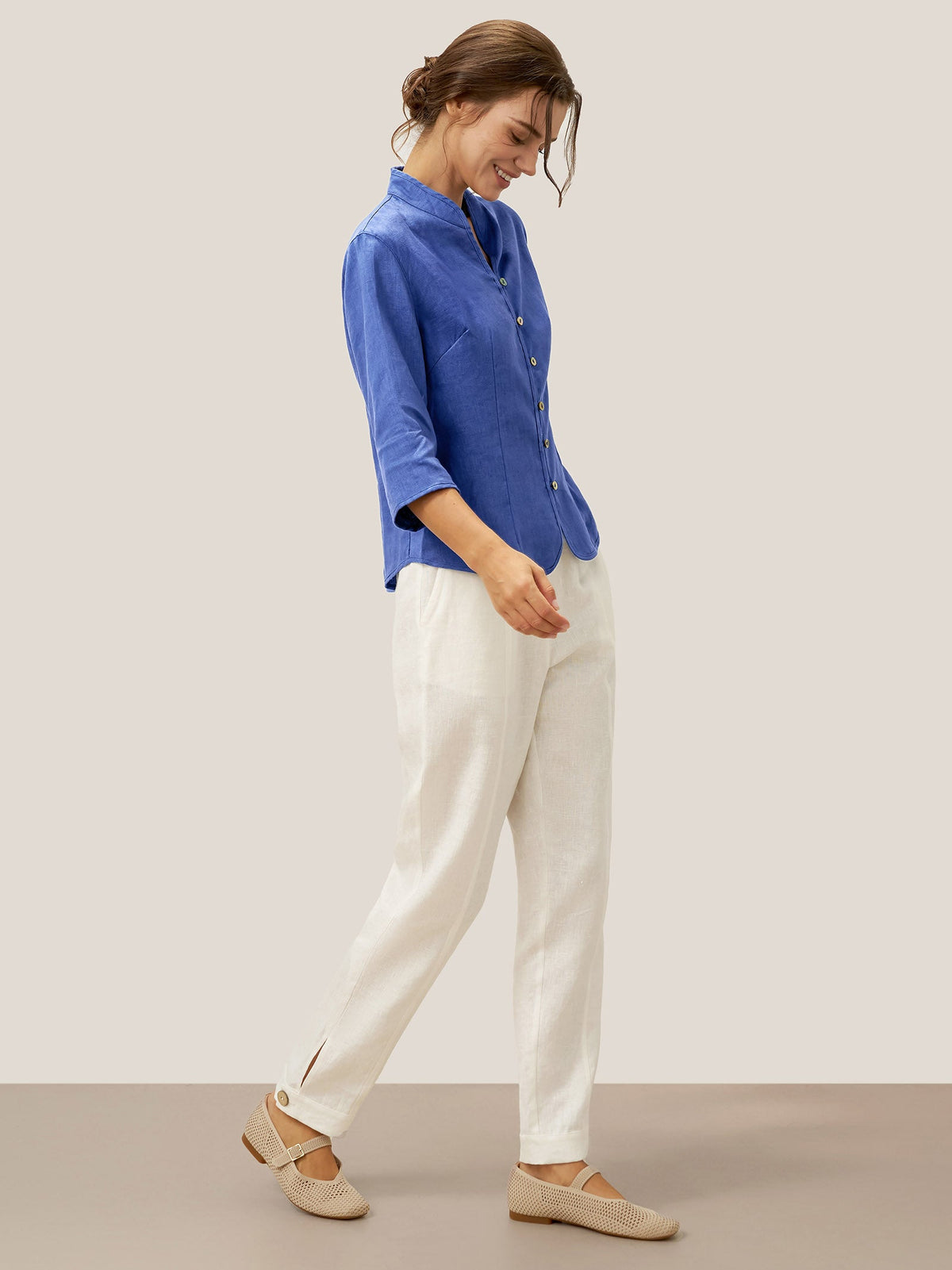 Linen Fitted Jacket – Elodie by Maravesse (25)