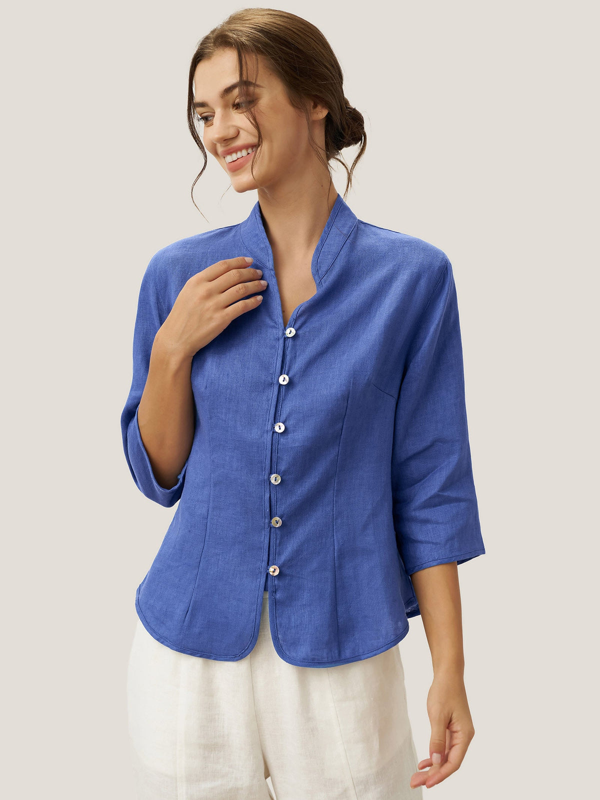 Linen Fitted Jacket – Elodie by Maravesse (22)