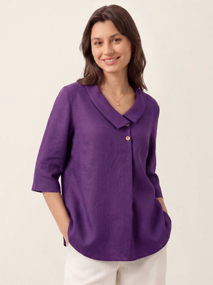 Pleated Linen Top – Isolde by Maravesse (38)