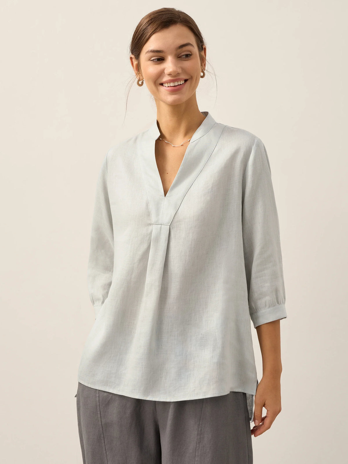 A-Line Linen Blouse – Delphine by Maravesse (27)