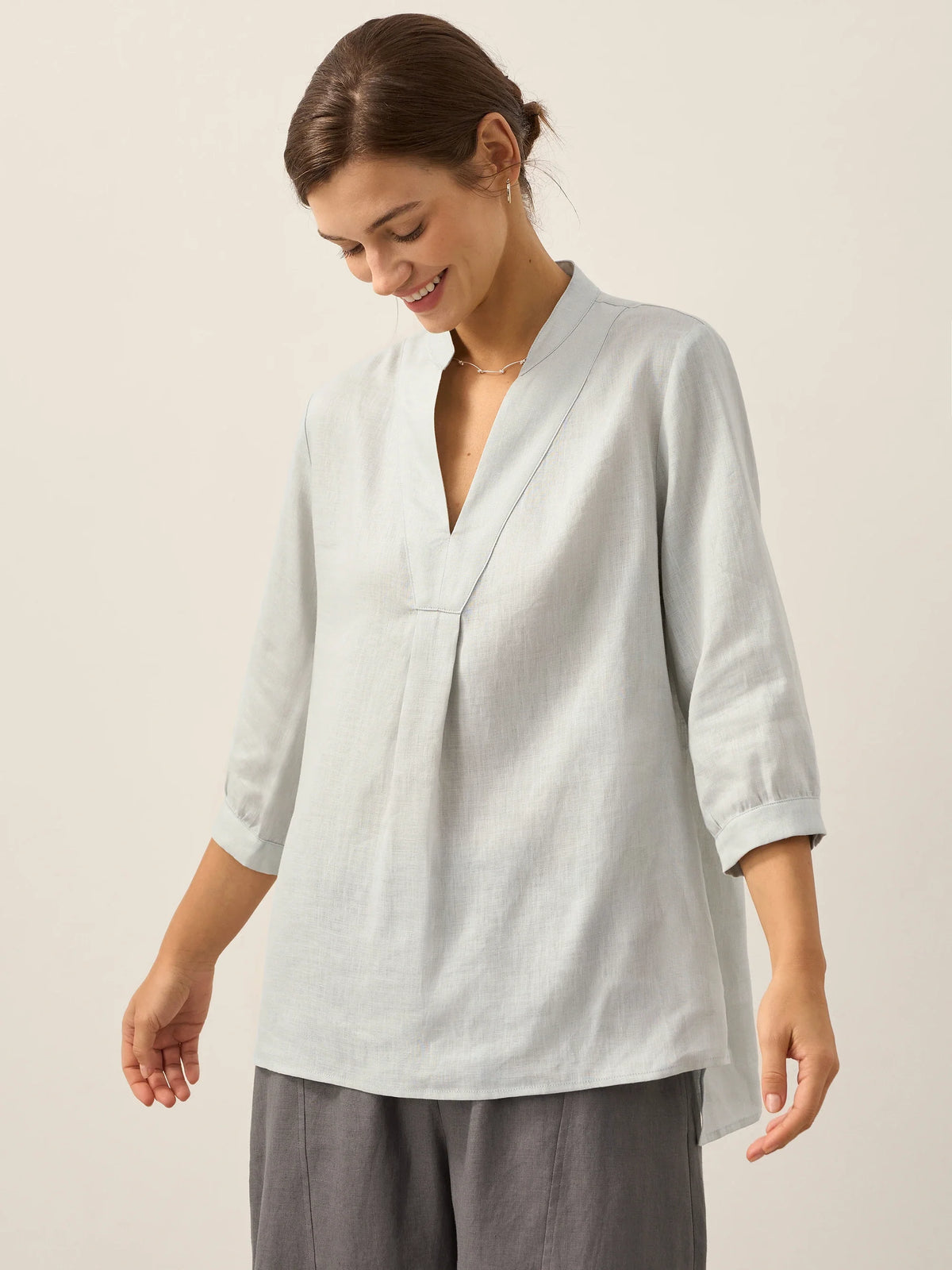 A-Line Linen Blouse – Delphine by Maravesse (24)