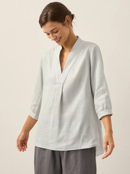 A-Line Linen Blouse – Delphine by Maravesse (24)