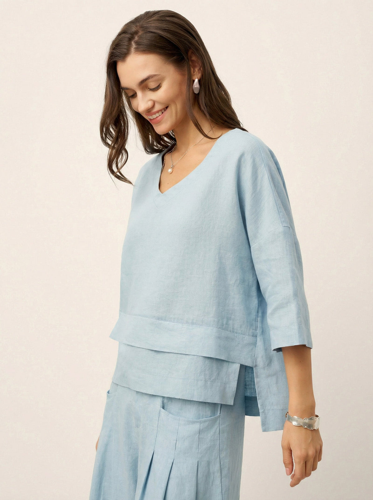 Pleated Linen Blouse – Celine by Maravesse (7)
