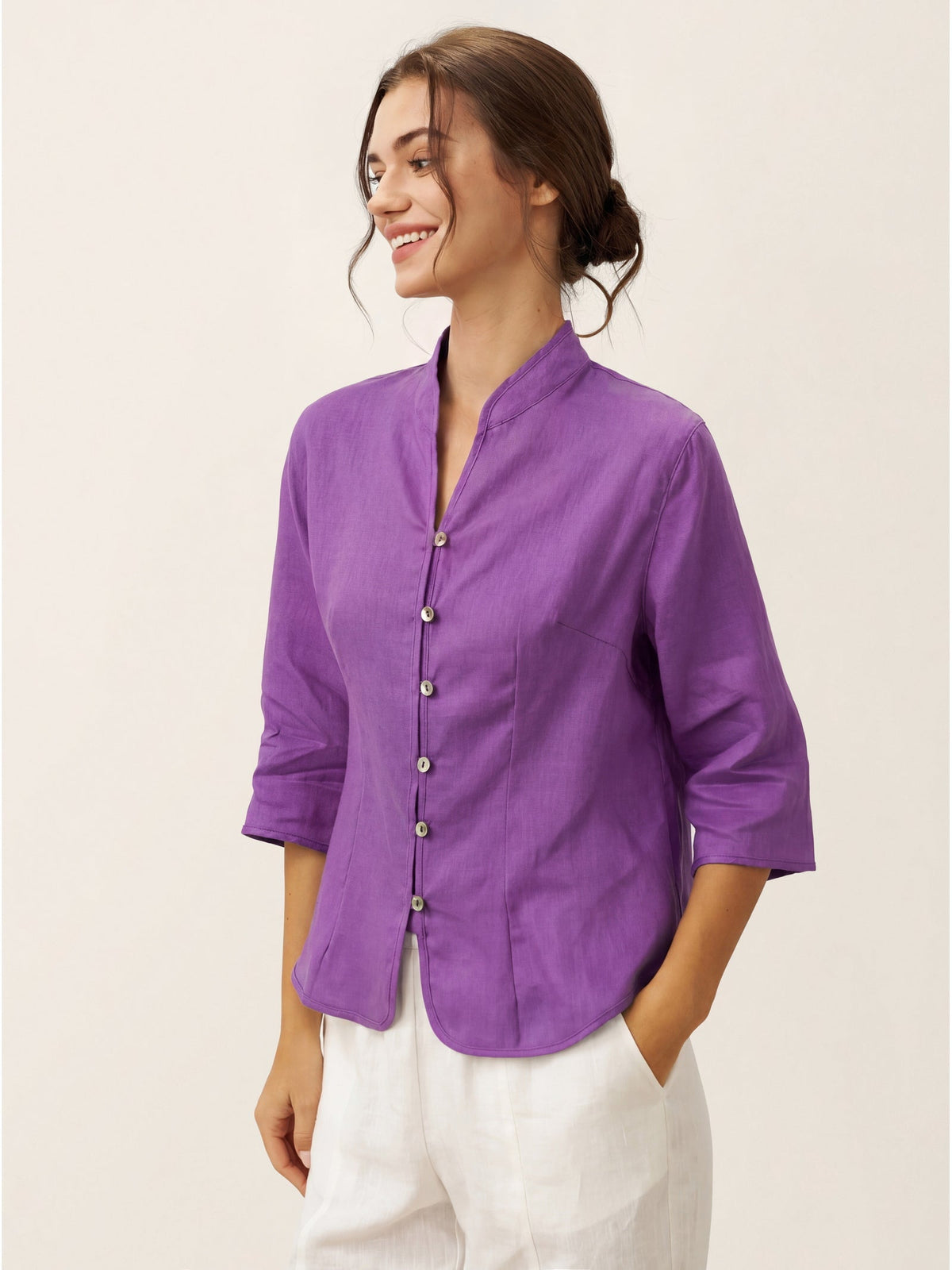 Linen Fitted Jacket – Elodie by Maravesse (32)