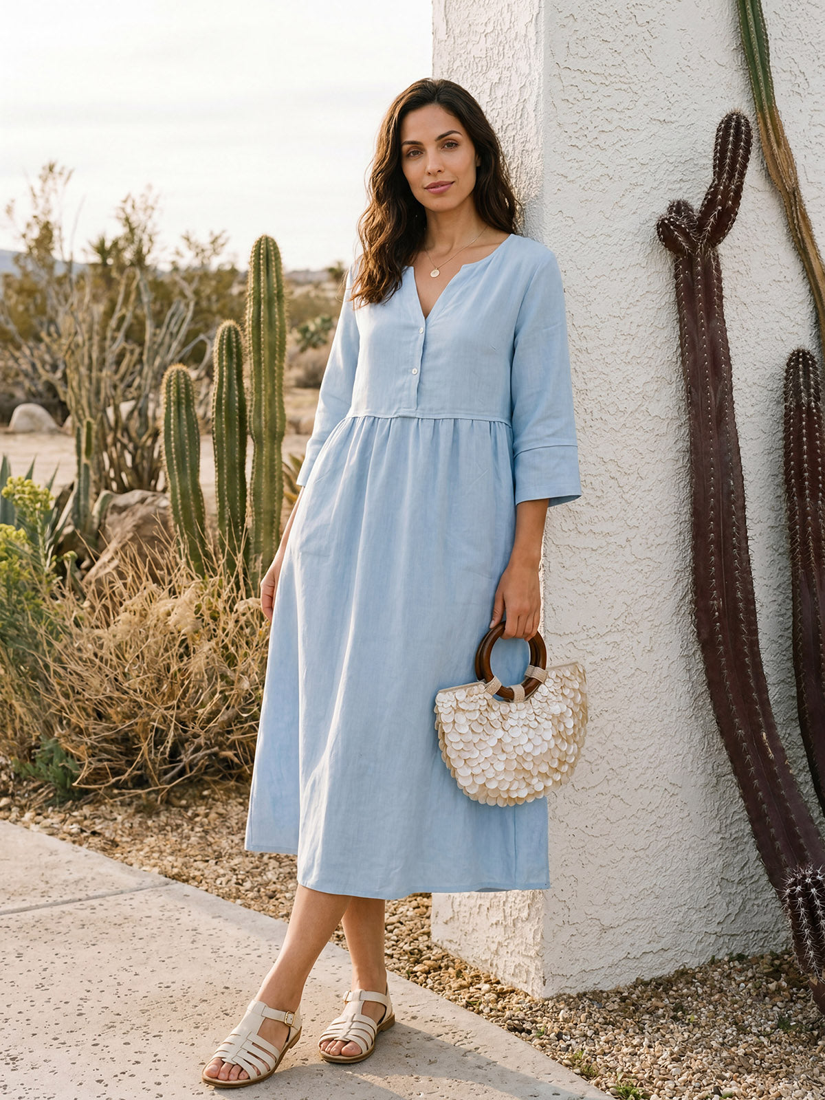 Linen Midi Dress – Odette by Maravesse (38)