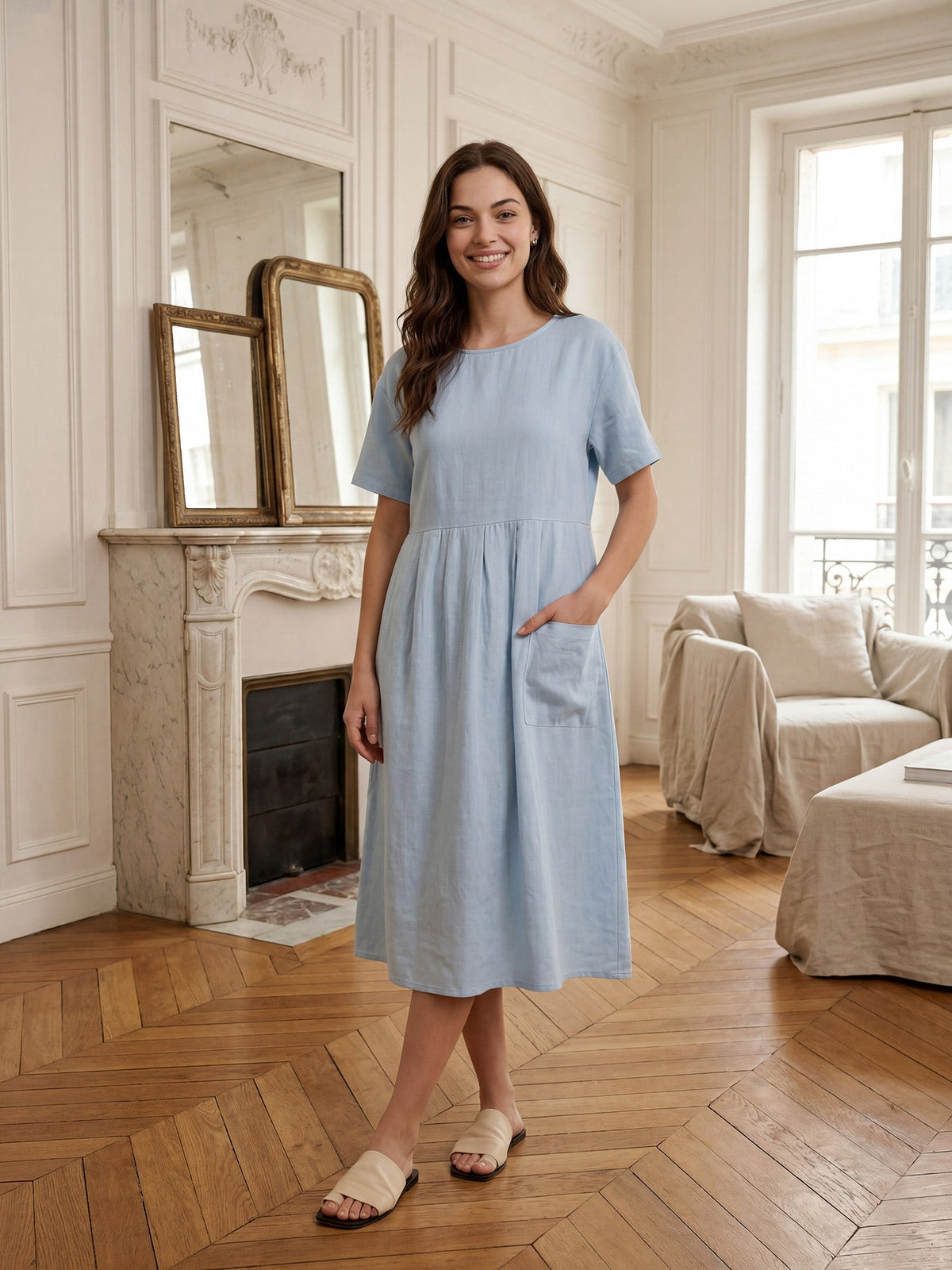 Linen Midi Dress – Iris by Maravesse (12)