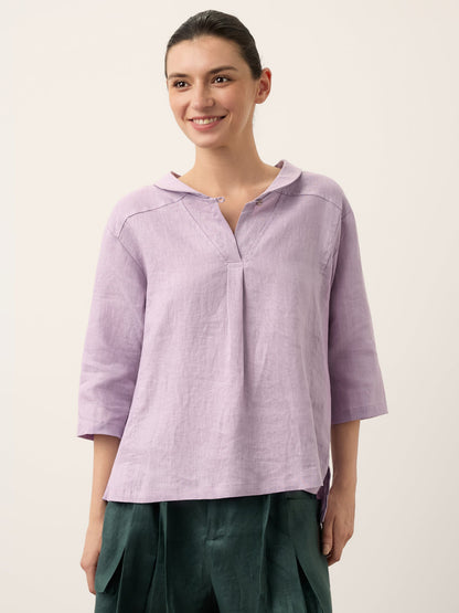 Linen Blouse in Lavender – Lavinia by Maravesse