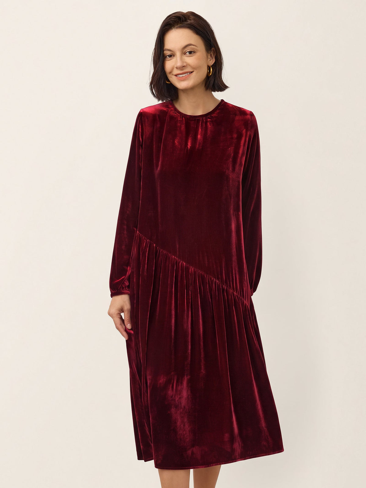 Silk Velvet Midi Dress – Lena by Maravesse (20)