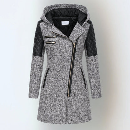 Wool Puffer Jacket in Light Grey – Amara by Maravesse