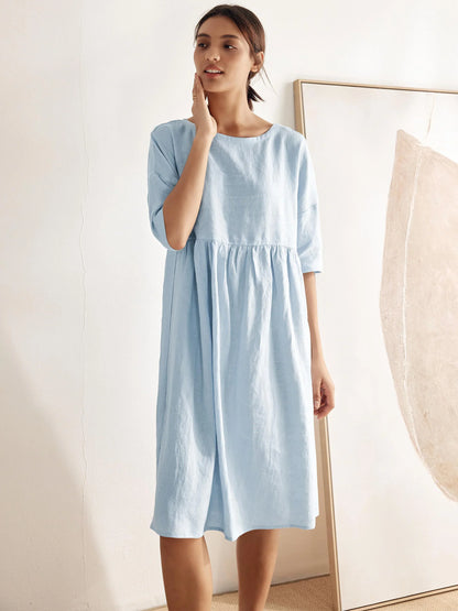 Linen Midi Dress – Marguerite by Maravesse (7)