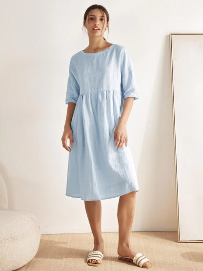 Linen Midi Dress – Marguerite by Maravesse (8)