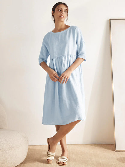 Linen Midi Dress – Marguerite by Maravesse (9)