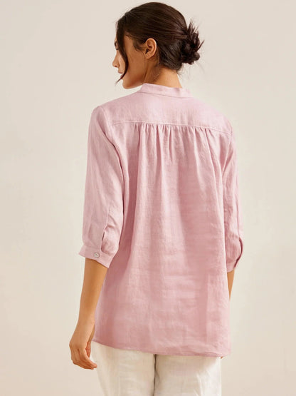A-Line Linen Blouse – Delphine by Maravesse (5)