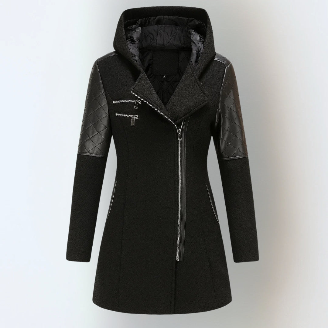 Wool Puffer Jacket in Black – Amara by Maravesse