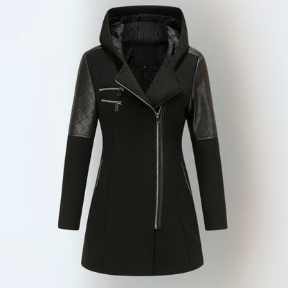 Wool Puffer Jacket in Black – Amara by Maravesse