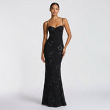 Odile | Lace Corset Maxi Dress for Wedding Guests