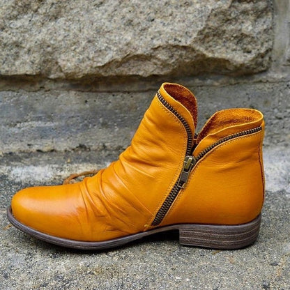 Leather Boots in Yellow – Isadora by Maravesse