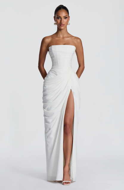 Maxi Dress in Ivory – Mila by Maravesse