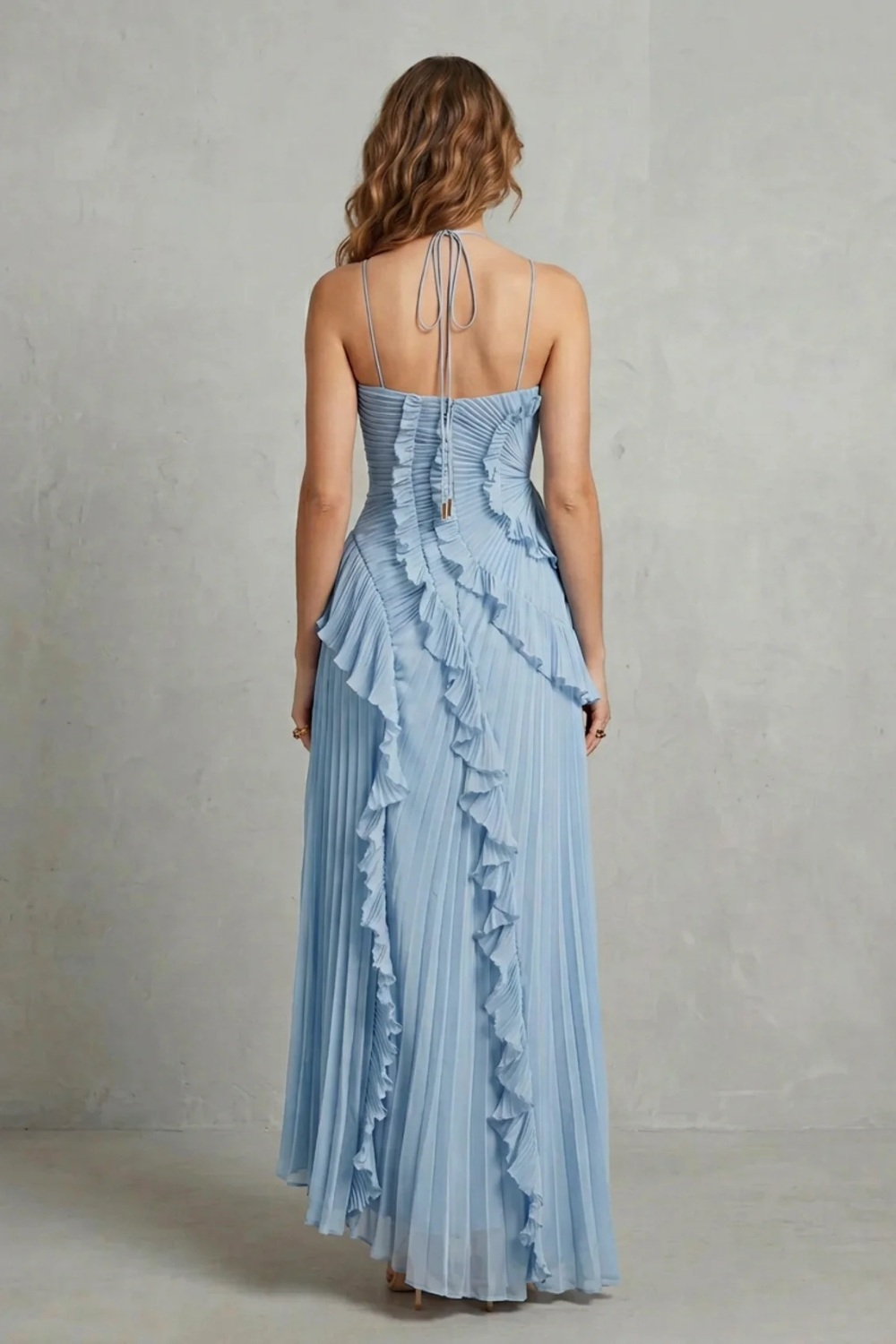 Ruffle Pleated Maxi Dress – Genevieve by Maravesse (18)