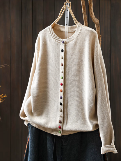 Timeless Cardigan in Beige – Henrietta by Maravesse