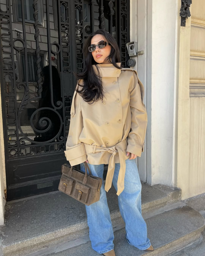 Cropped Trench Coat – Sienna by Maravesse