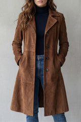 Maeve | Suede Longline Coat