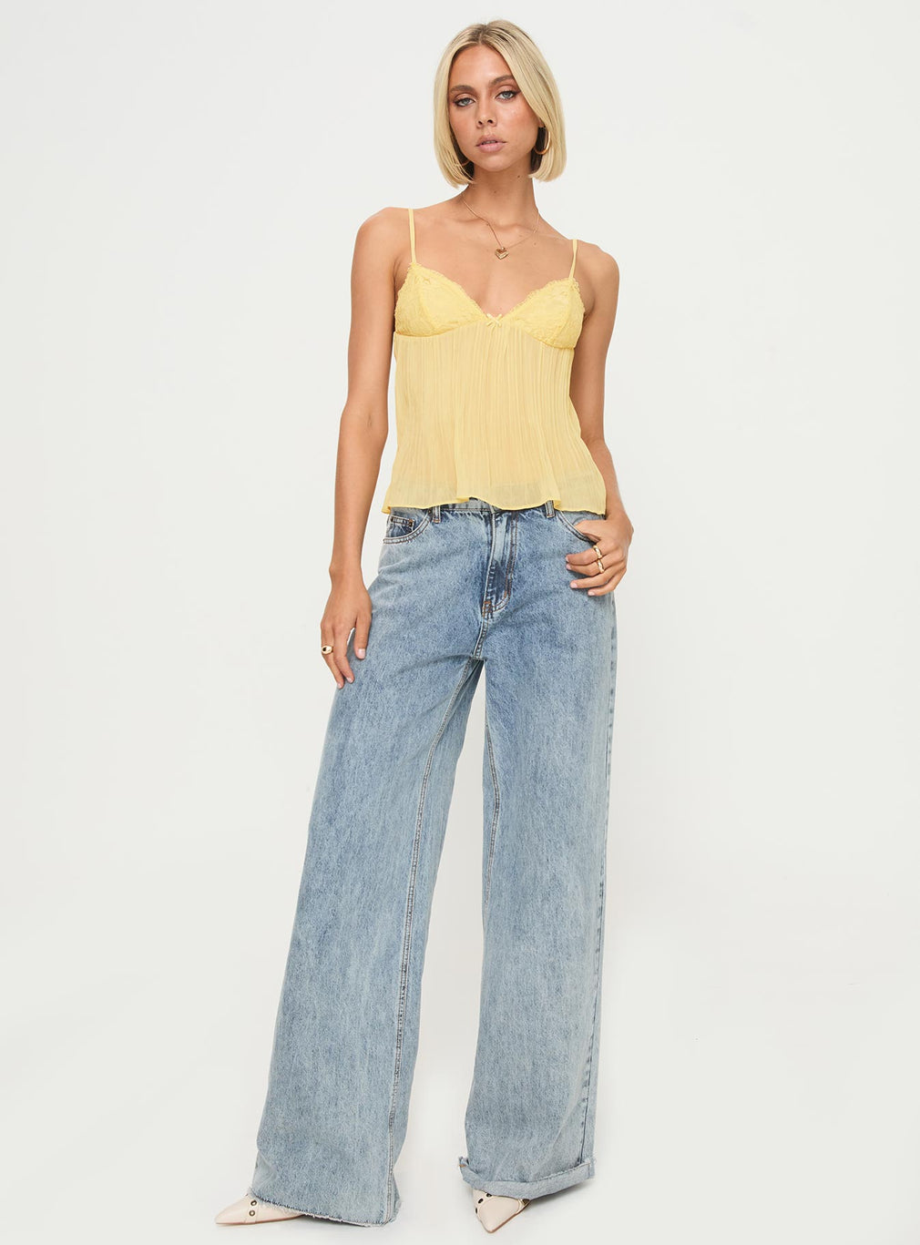 Lace Pleated Top – Elodie by Maravesse