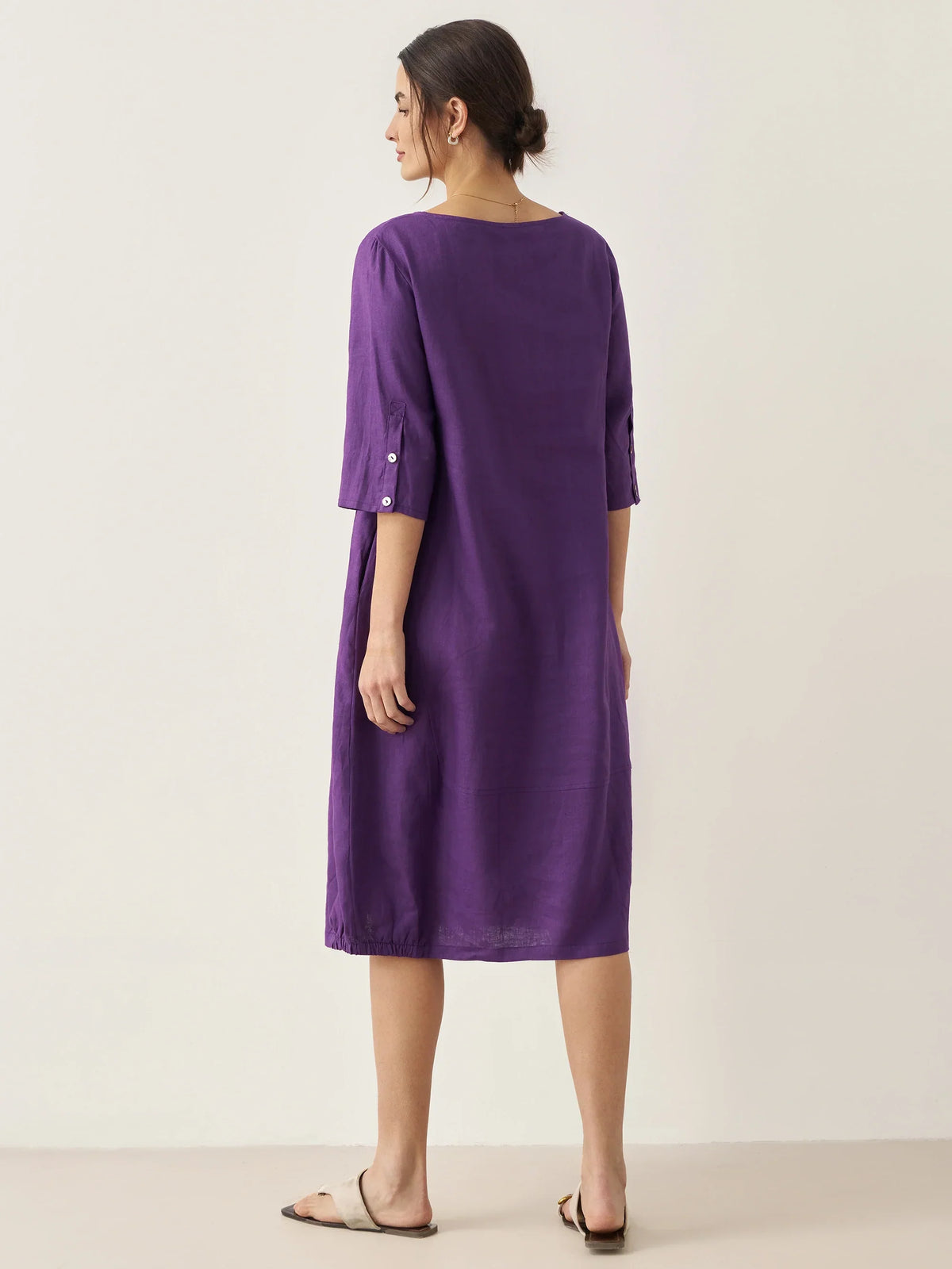 Linen Midi Dress – Noor by Maravesse (4)