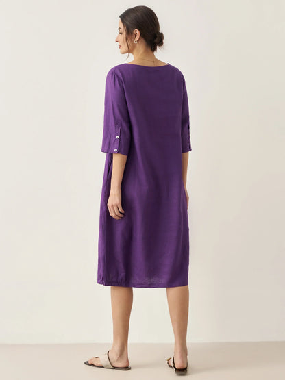 Linen Midi Dress – Noor by Maravesse (4)