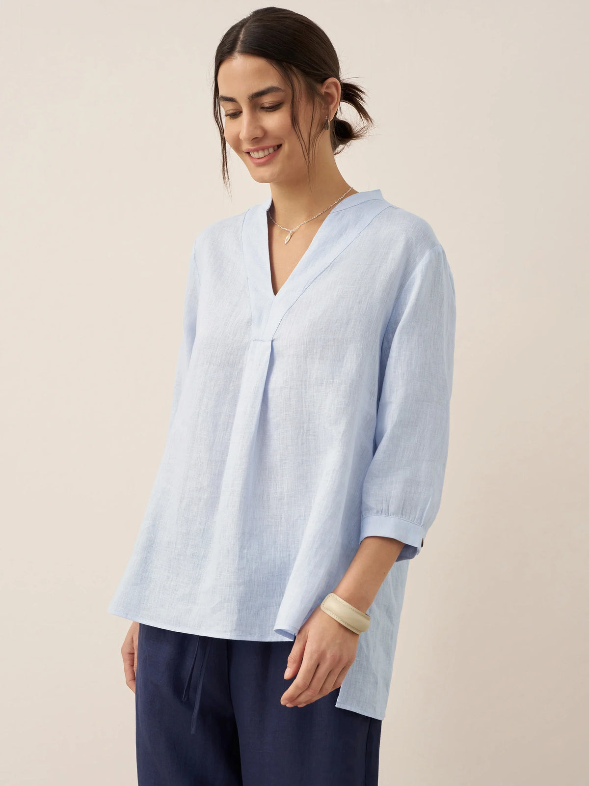 A-Line Linen Blouse – Delphine by Maravesse (14)