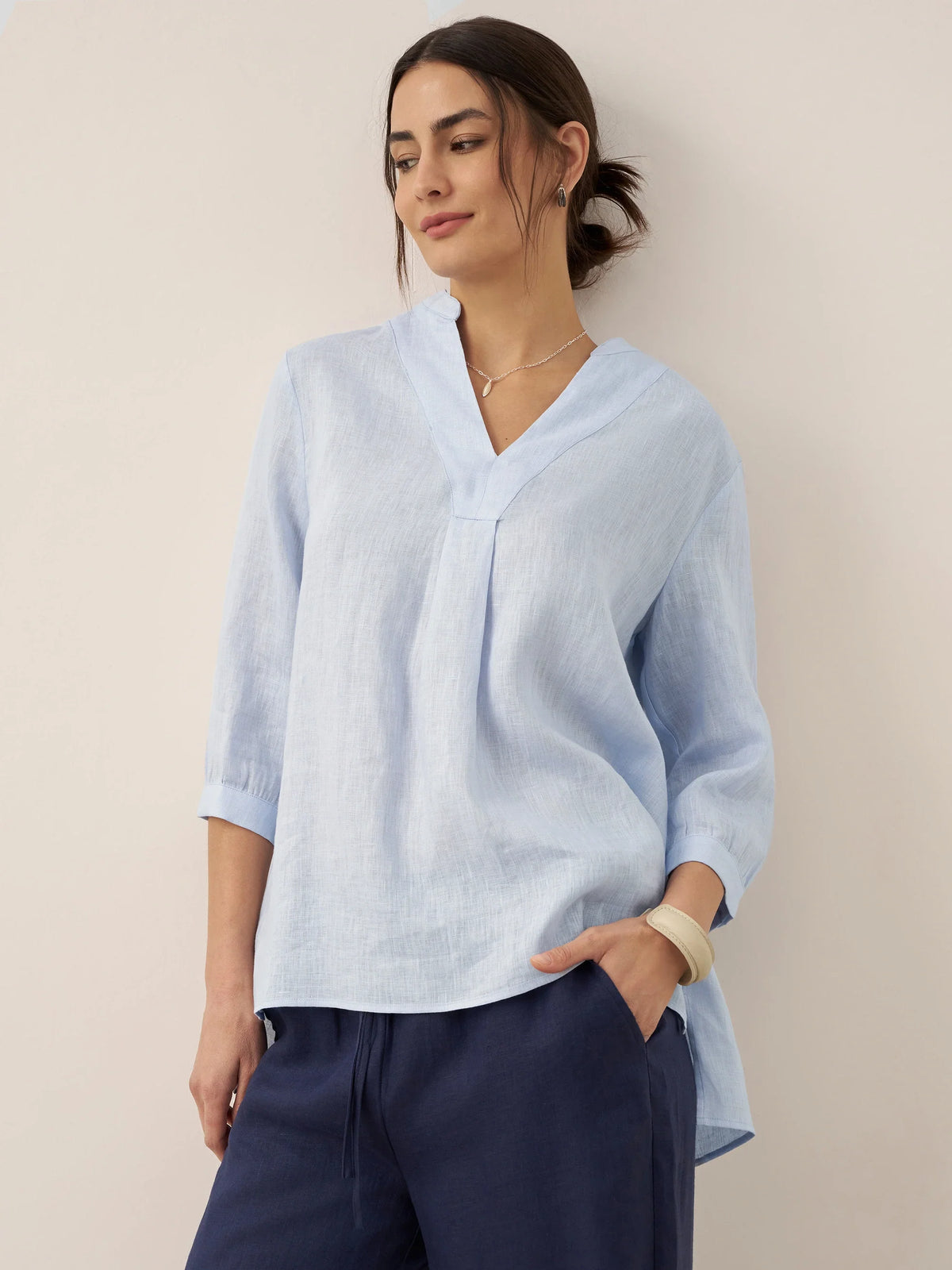A-Line Linen Blouse – Delphine by Maravesse (16)
