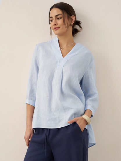 A-Line Linen Blouse – Delphine by Maravesse (16)