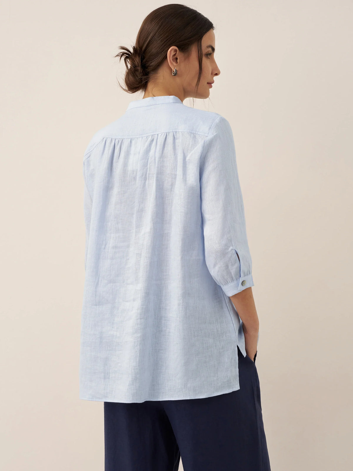 A-Line Linen Blouse – Delphine by Maravesse (15)