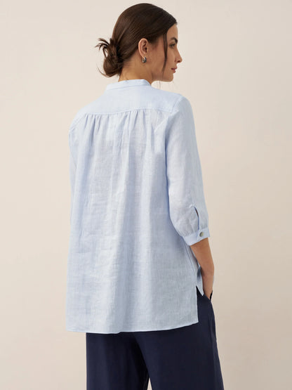 A-Line Linen Blouse – Delphine by Maravesse (15)