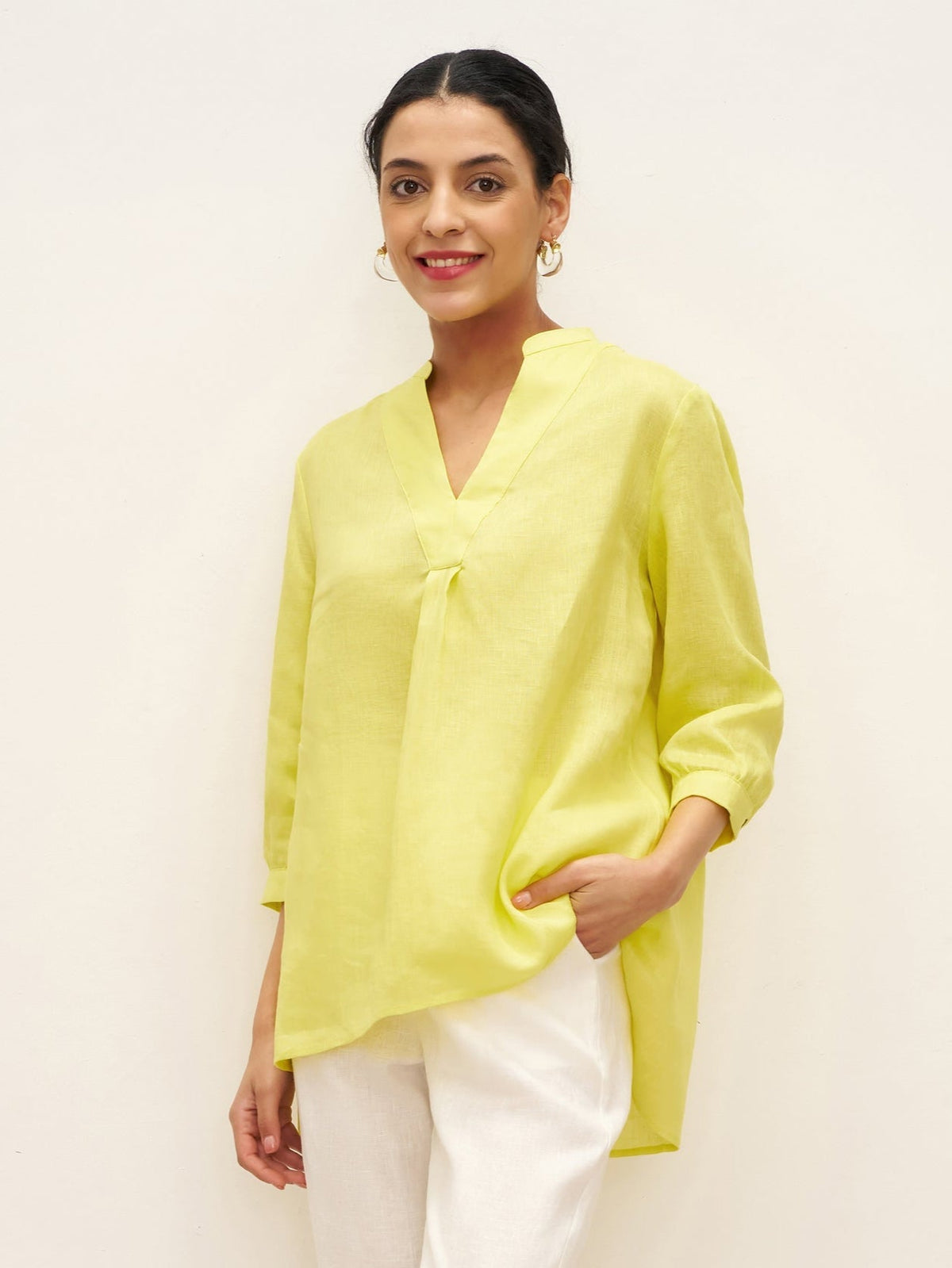 A-Line Linen Blouse – Delphine by Maravesse (55)