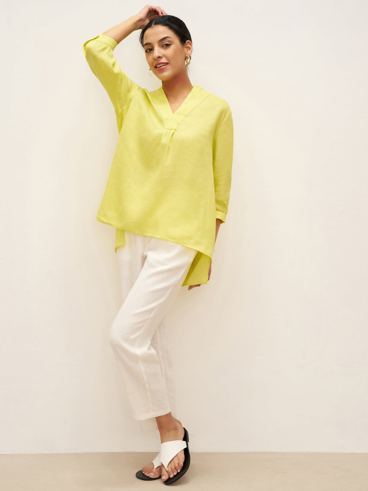 A-Line Linen Blouse – Delphine by Maravesse (57)