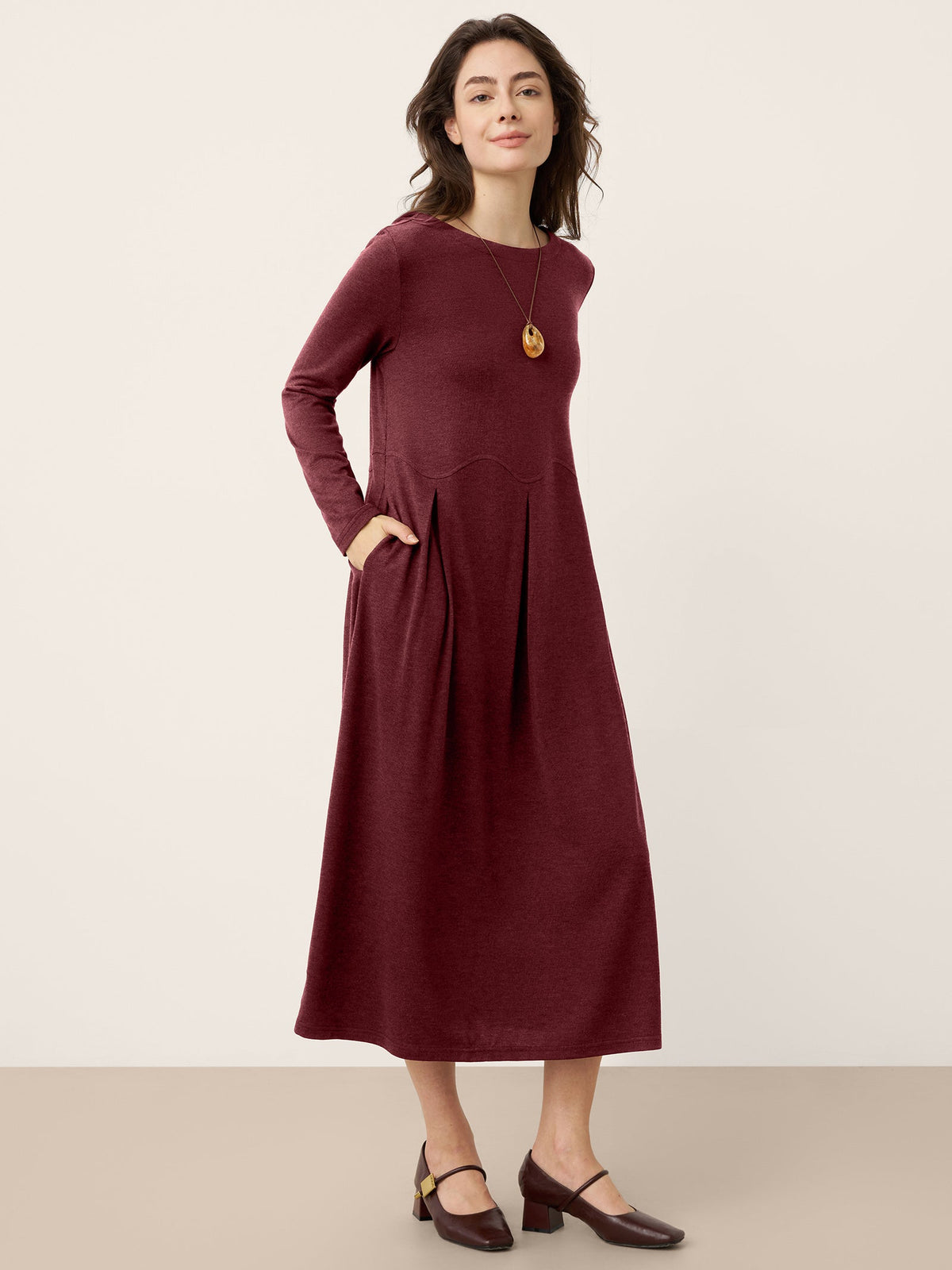 Wool Midi Dress – Sabine by Maravesse (15)