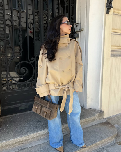 Cropped Trench Coat – Sienna by Maravesse (2)