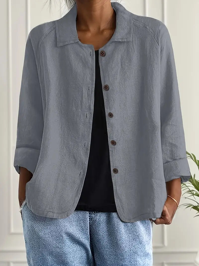 Blouse in Grey – Sabine by Maravesse