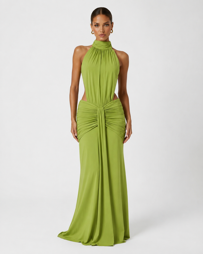 Gown in Moss Green – Astrid by Maravesse