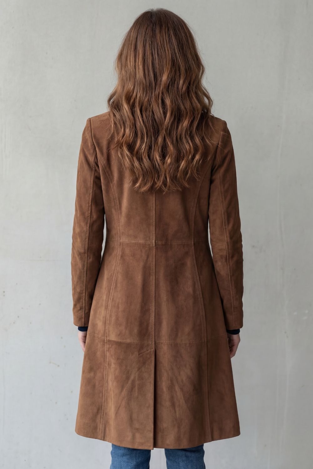 Suede Tailored Coat – Isadora by Maravesse (7)